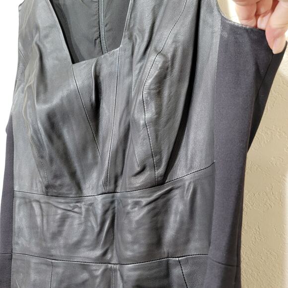 Classiques Entier Leather Dress 6 Black LBD Bodycon Corpgoth 6 Pinup - Picture 5 of 11